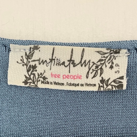 FREE PEOPLE Turnt Sheen Long Sleeve Slinky Bodysuit in Blue Metal Size S - Picture 8 of 12